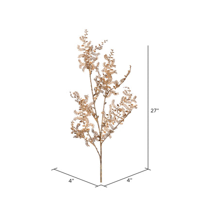 Vickerman 27" Artificial Snake Fern Spray. Includes 6 sprays per pack.