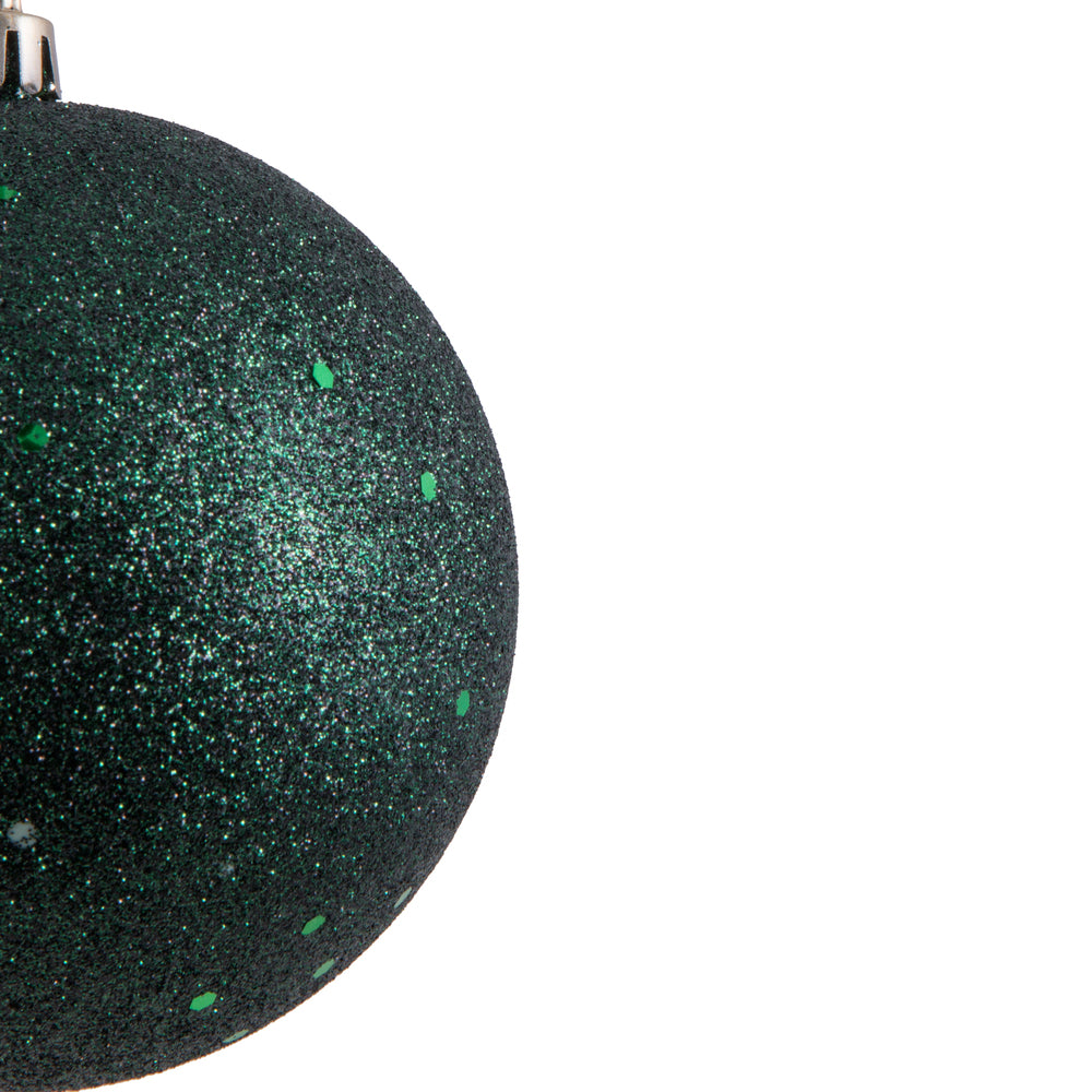 Vickerman 4" Midnight Green Sequin Ball Ornament 6 per Bag