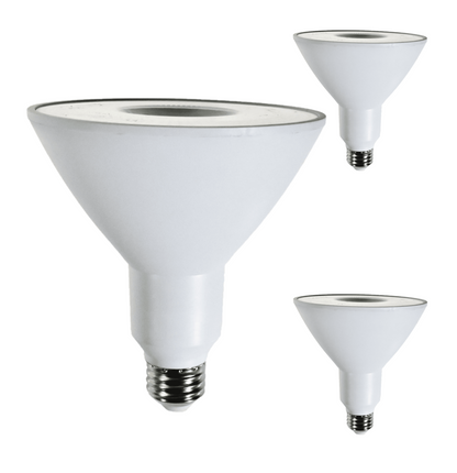 Damar PAR38 LED Flood Light Bulb 12.5W E26 Medium Base 3500K Neutral White Ideal for Track & Recessed Spot Light Bulbs 120V 1200 Lumens CRI80 40° Beam Spread Finish Pack of 3