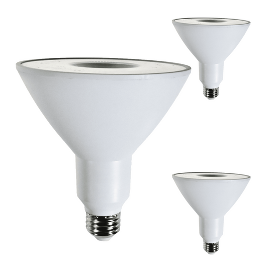Damar PAR38 LED Flood Light Bulb 12.5W E26 Medium Base 3500K Neutral White Ideal for Track & Recessed Spot Light Bulbs 120V 1200 Lumens CRI80 40° Beam Spread Finish Pack of 3
