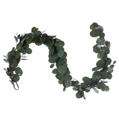 Vickerman 60" Artificial Green Silver Dollar Populus Eucalyptus Garland