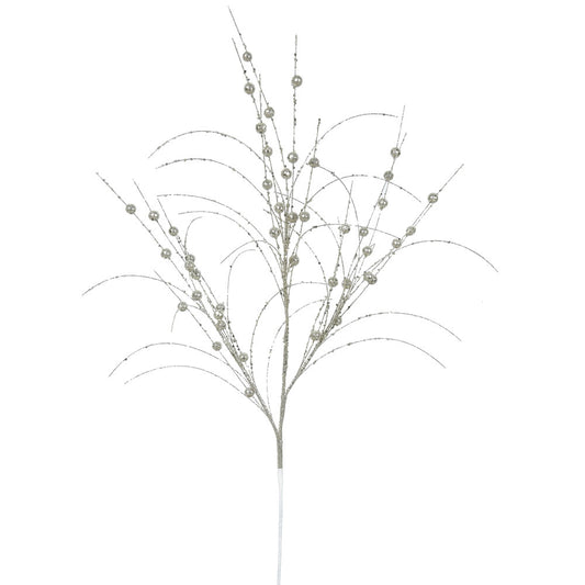 Vickerman 35" Champagne Glitter Berry Artificial Christmas Spray. Includes 6 sprays per pack.