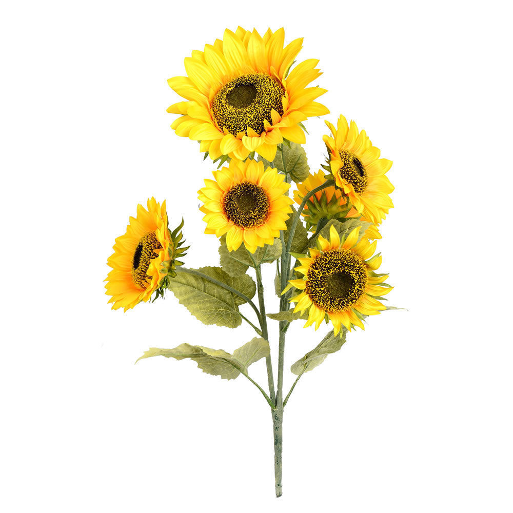 Vickerman 25" Artificial Yellow Sunflower Bush.