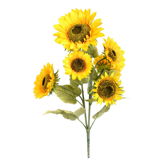 Vickerman 25" Artificial Yellow Sunflower Bush.