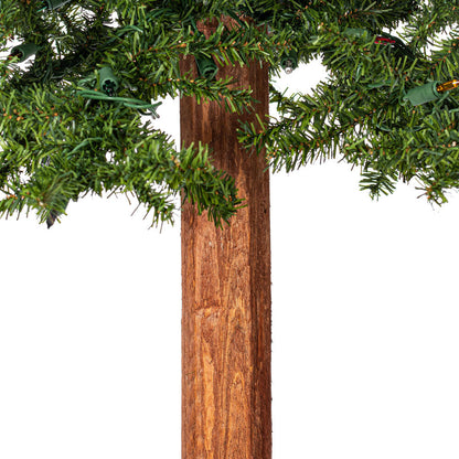 Vickerman 4' 5' 6' Natural Alpine Artificial Christmas Tree Set Multi-Colored Incandescent Lights