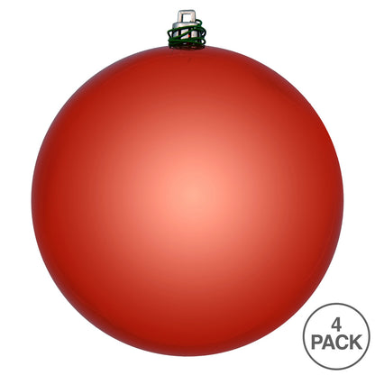 Vickerman 6" Bittersweet Shiny Ball Ornament 4 per Bag