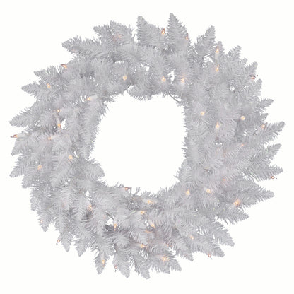 Vickerman 72" Sparkle White Spruce Artificial Christmas Wreath Clear Dura-lit Incandescent Lights