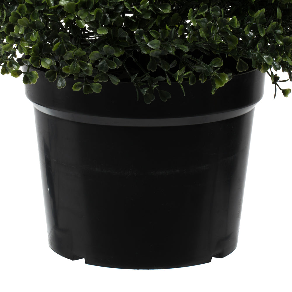 Vickerman 6' Potted Artificial Boxwood Cone.
