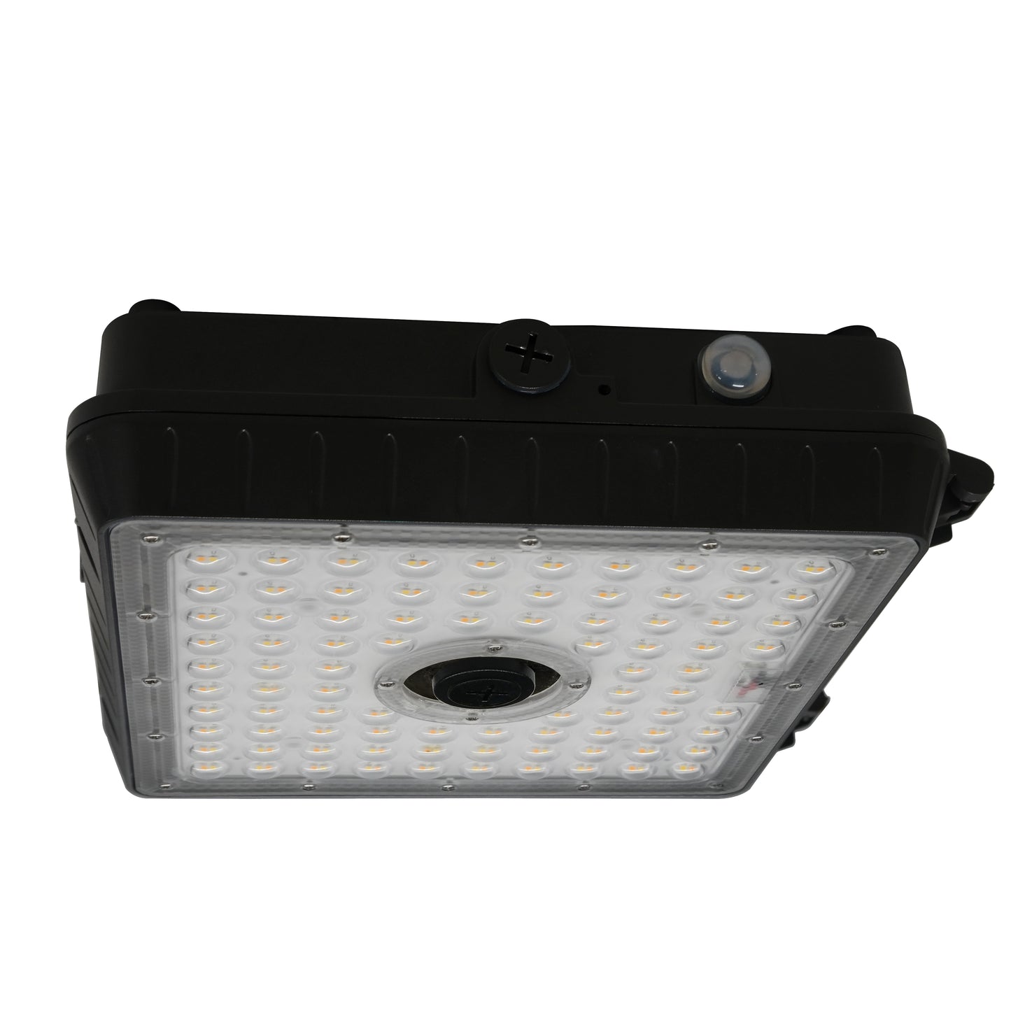 ASD Lighting LED Low-Profile Canopy with Q-base 45W 120-277V 0-10V Dimmable 140Lm/W 3000/4000/5000K with Battery Back-up 8W Black UL DLC Premium