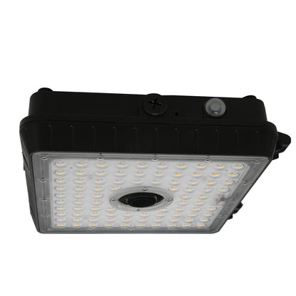 ASD Lighting LED Low-Profile Canopy with Q-base 45W 120-277V 0-10V Dimmable 140Lm/W 3000/4000/5000K with Battery Back-up 8W Black UL DLC Premium