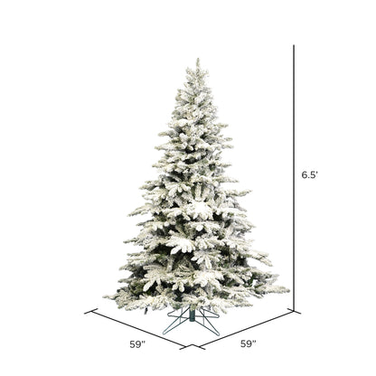 Vickerman 6.5' Flocked Utica Fir Artificial Christmas Tree Unlit