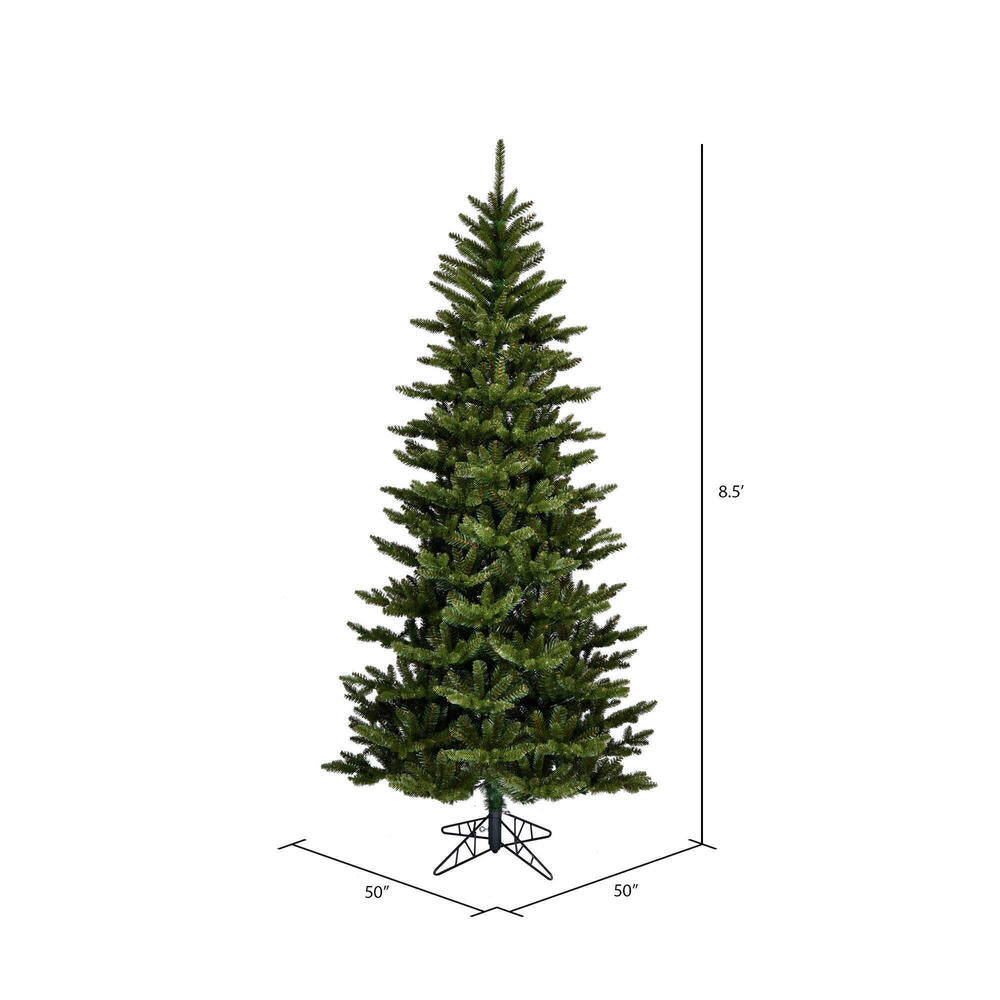 Vickerman 8.5' x 50" Slim Natural Fraser Fir Artificial Christmas Tree Unlit