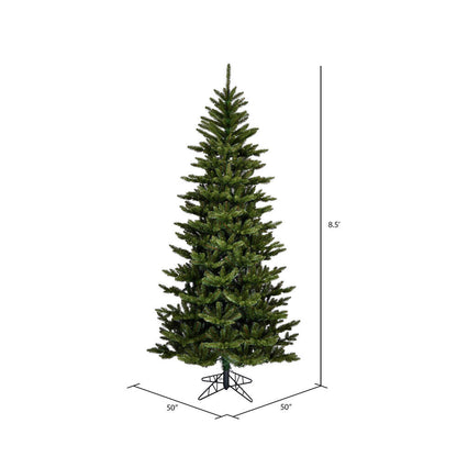 Vickerman 8.5' x 50" Slim Natural Fraser Fir Artificial Christmas Tree Unlit