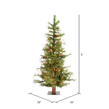 Vickerman 5' Ashland Artificial Christmas Tree Clear Dura-lit Incandescent Lights
