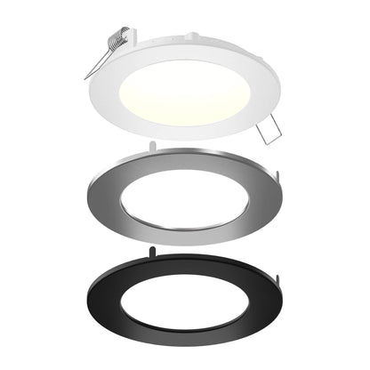 DALS 4-6 Inch Round/Square Panel Light With Interchangeable Trims | CCT Selectable | Dimmable Pot Light with Junction Box/Driver | Wet Rated | ETL Certified