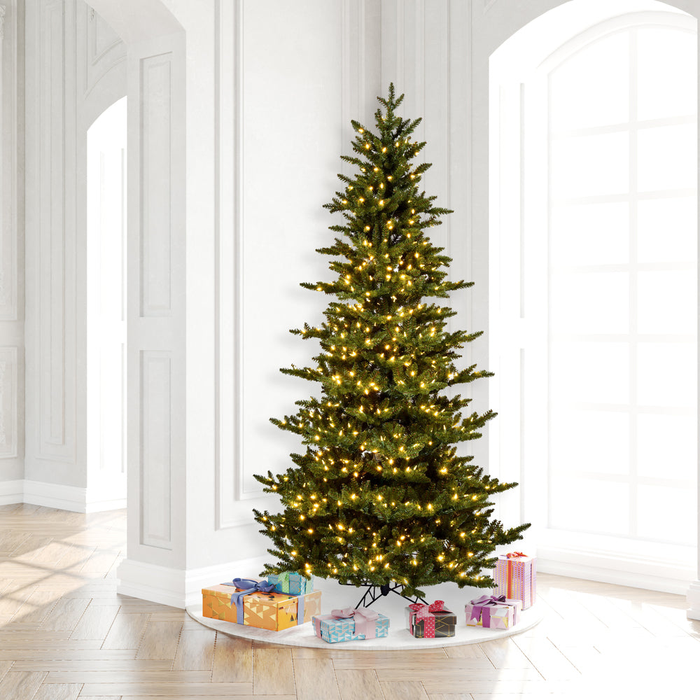 Vickerman 7.5' x 54" Natural Fraser Fir Artificial Christmas Tree Warm White Dura-lit LED Lights