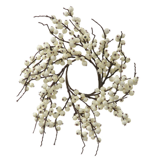 Vickerman 18" White Wild Berry Artificial Christmas Wreath Unlit