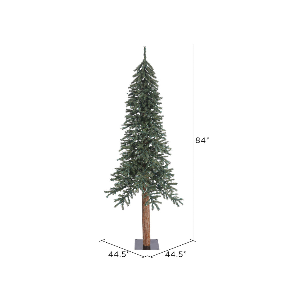 Vickerman 7' Natural Bark Alpine Artificial Christmas Tree Unlit