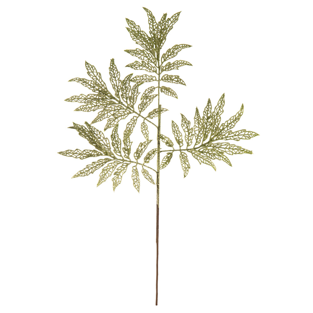 Vickerman 22" Lime Glitter Sumac Artificial Christmas Spray. Includes 6 sprays per pack.