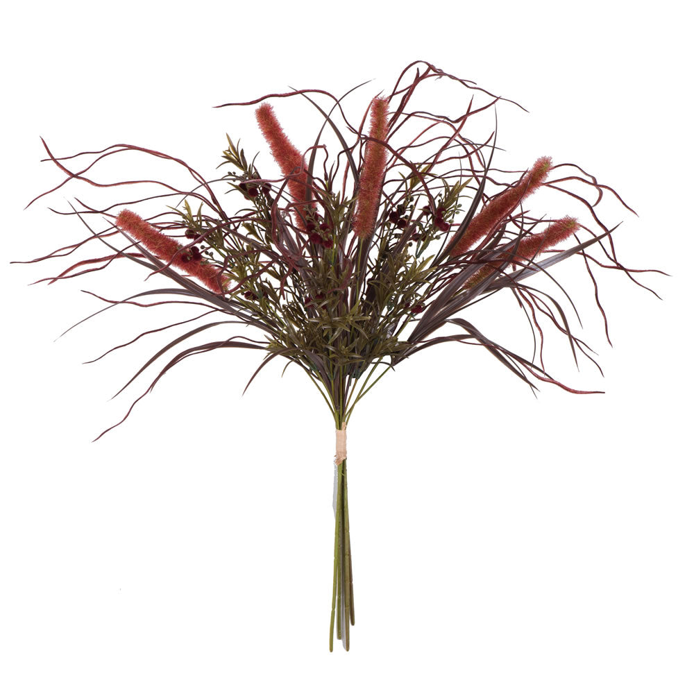 Vickerman 27" Artificial Burgundy Euphoria Onion Grass Bush.