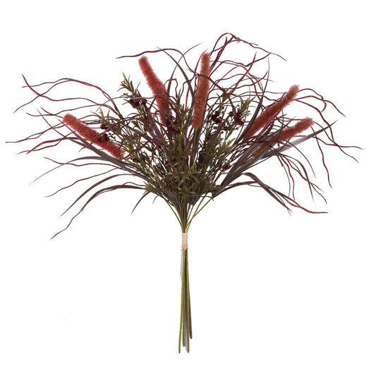 Vickerman 27" Artificial Burgundy Euphoria Onion Grass Bush.