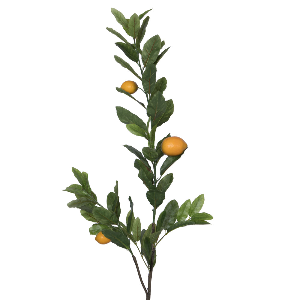 Vickerman 60" Artificial Lemon Branch with leaves and lemons.