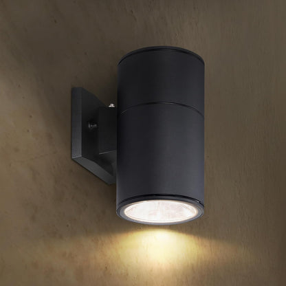 ASD Lighting LED Outdoor Wall Cylinder Round Up or Down 9W 120V Triac 3000/4000/5000K Black ETL