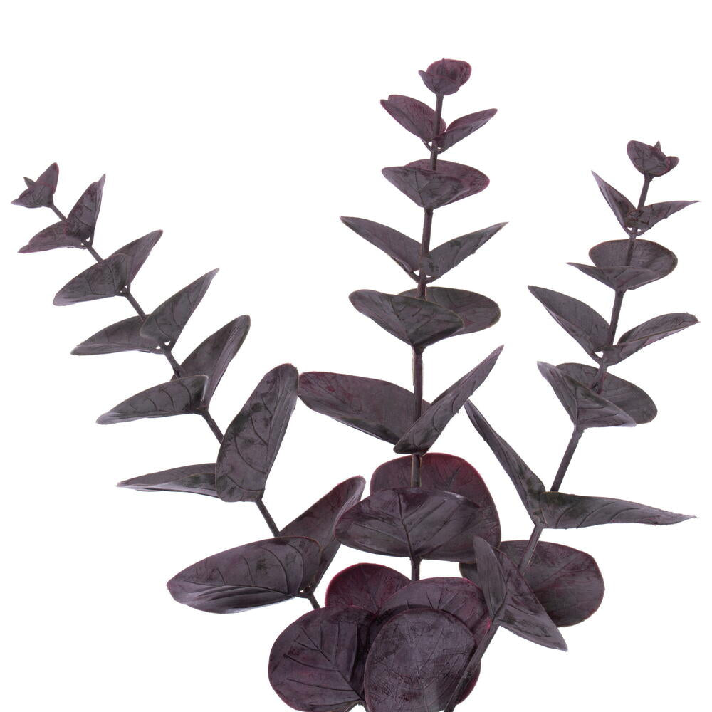 Vickerman 24" Artificial Burgundy Spiral Eucalyptus Wreath