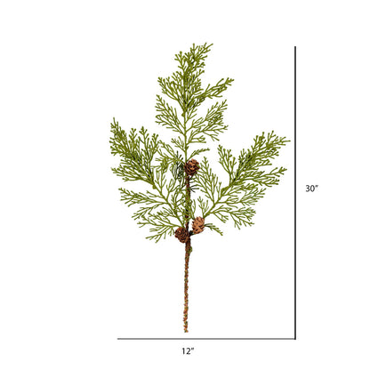 Vickerman 20" Cedar Pinecone Artificial Christmas Spray. Includes 3 sprays per pack.