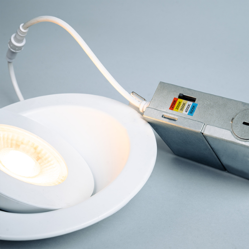 Euri Lighting DLC6G-13W105se Commercial LED CA Compliant 100-Watt Equivalent 6” Gimbal Downlight with Junction Box 5 Color Selectable Dimmable
