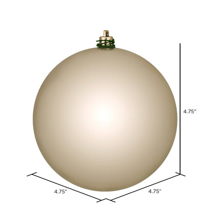 Vickerman 4.75" Oat Shiny Ball Ornament 4 per Bag