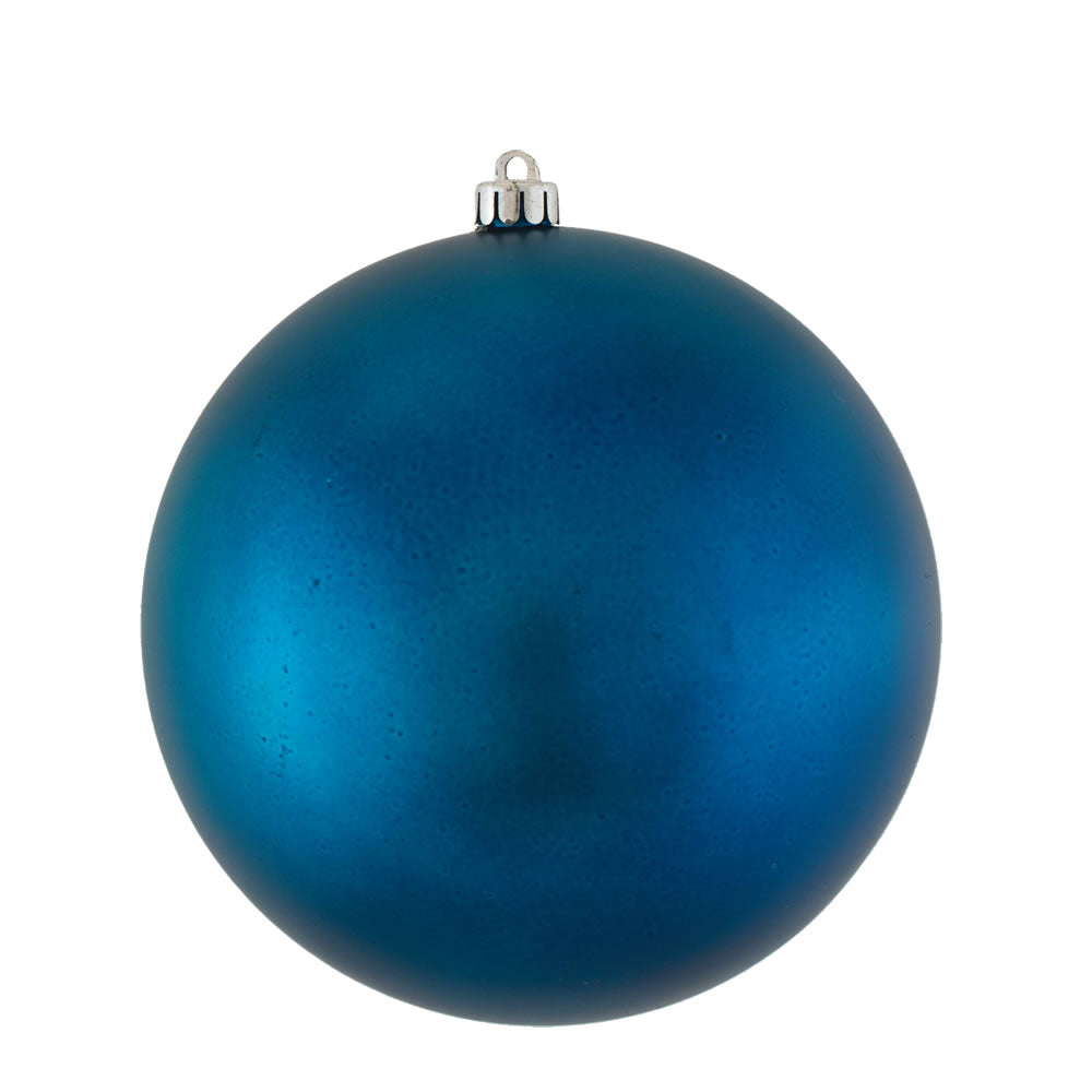 Vickerman 6" Sea Blue Matte Ball Ornament 4 per Bag