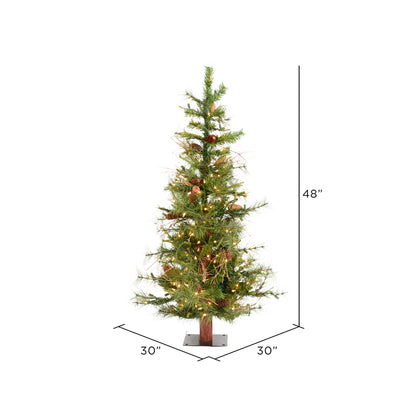 Vickerman 4' Ashland Artificial Christmas Tree Clear Dura-lit Incandescent Lights
