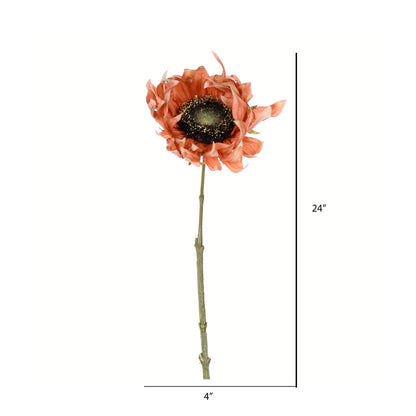 Vickerman 24" Artificial Brown Sunflower Stem Set of 4