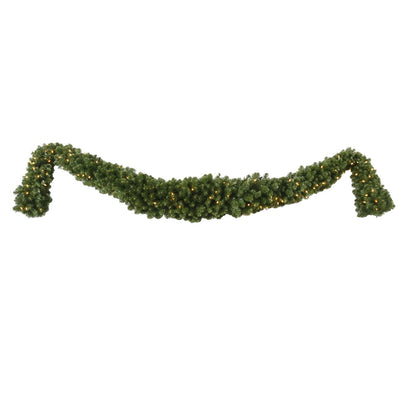 Vickerman 9' Grand Teton Artificial Christmas Swag Garland Clear Dura-lit Incandescent Mini Lights