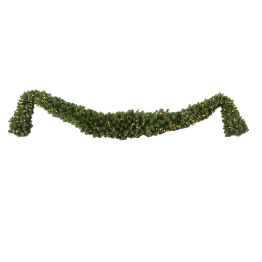 Vickerman 9' Grand Teton Artificial Christmas Swag Garland Clear Dura-lit Incandescent Mini Lights