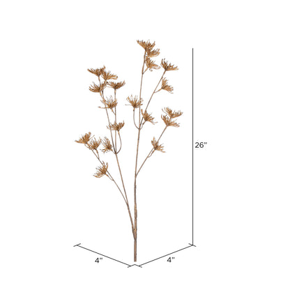 Vickerman 26" Artificial Beige Anne Lace Spray. Includes 4 sprays per pack.