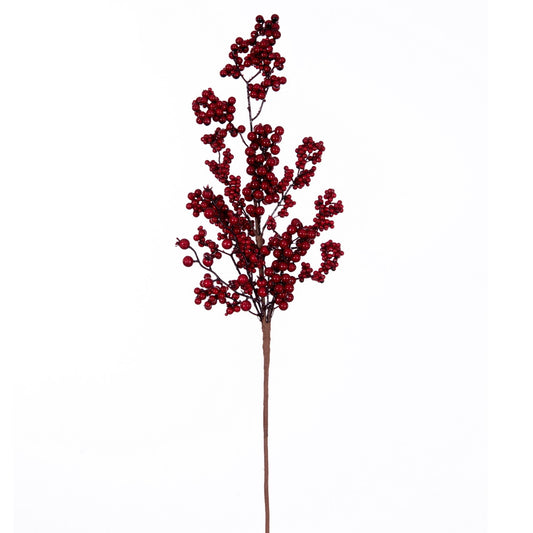 Vickerman 24" Artificial Red Outdoor Weather Resistant Berry Christmas Spray 2 sprays per pack.