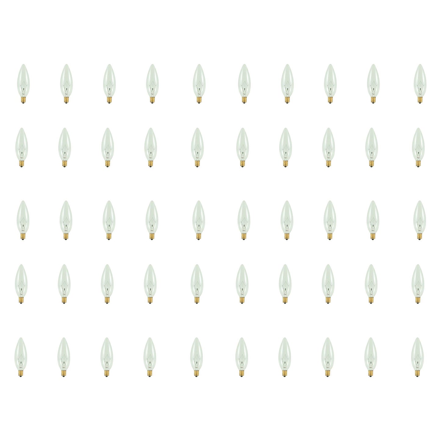 BULBRITE INCANDESCENT B10 CANDELABRA SCREW (E12) 40W DIMMABLE LIGHT BULB 2700K/WARM WHITE 50PK (400040)
