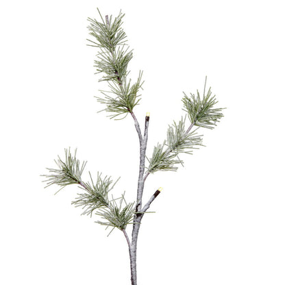 Vickerman 2' Green Frosted Mini Pine Twig Tree Battery Operated Warm White 3mm LED lights.