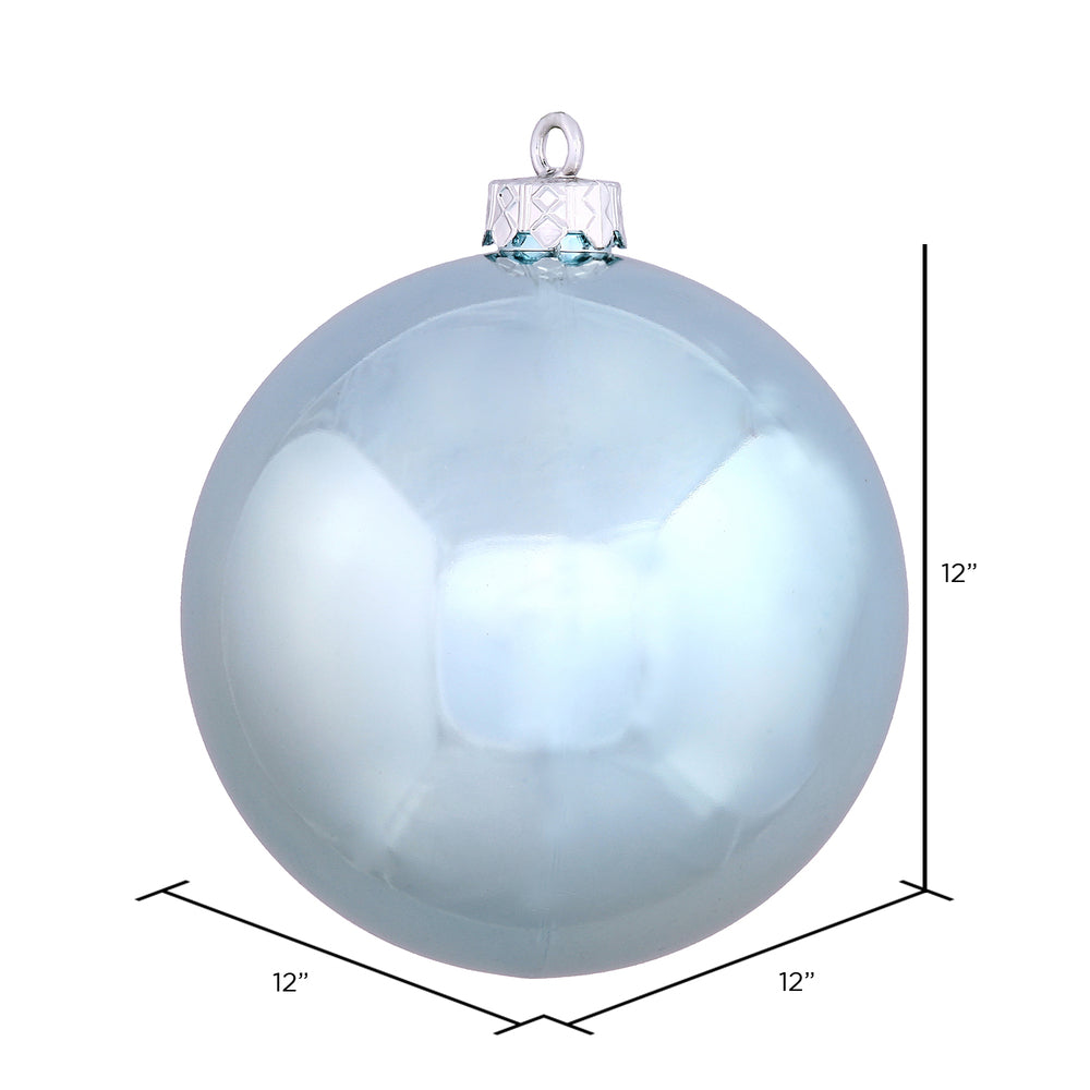 Vickerman 12" Baby Blue Shiny Ball Ornament