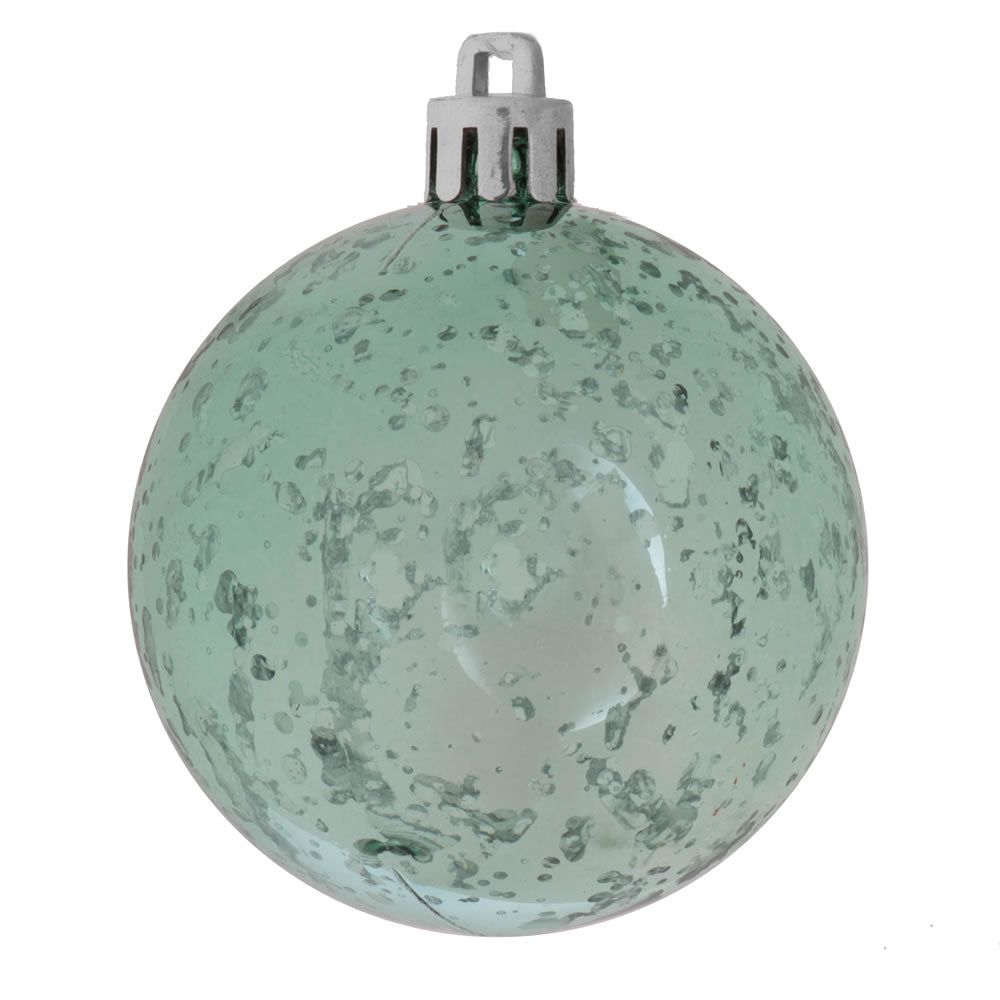 Vickerman 4" Sea Foam Shiny Mercury Ball Ornament 6 per Bag