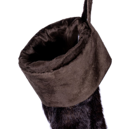 Vickerman 20" x 8" Cocoa Mink Faux Fur Stocking