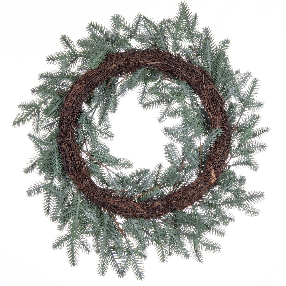 Vickerman 24" Artificial Blue Spruce Pine Cone Wreath.
