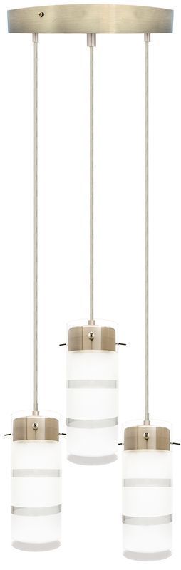 Westgate Triple Pendant Integrated LED With Frosted Etched Glass Shades, Round Config - Thumbnail 2