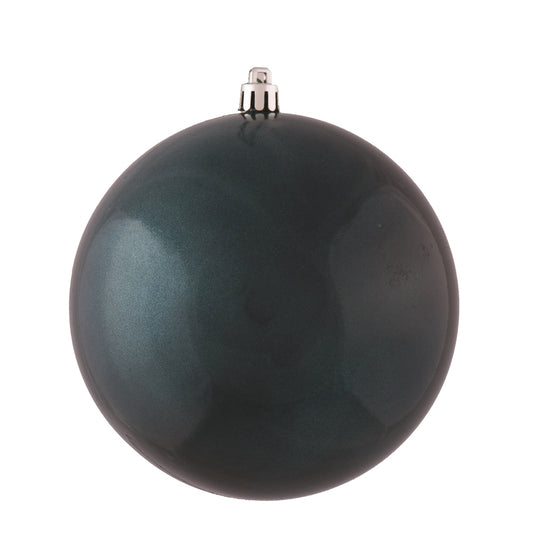 Vickerman 6" Sea Blue Candy Ball Ornament 4 per Bag