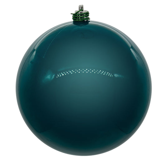 Vickerman 8" Dark Teal Pearl UV Drilled Ball Ornament 1 per bag.
