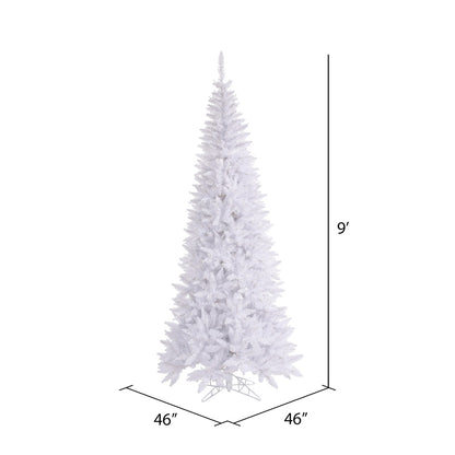 Vickerman 9' White Fir Slim Artificial Christmas Tree Unlit