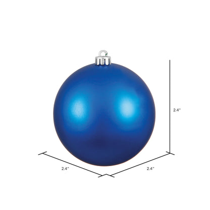 Vickerman 2.4" Blue Matte Ball Ornament 24 per Bag