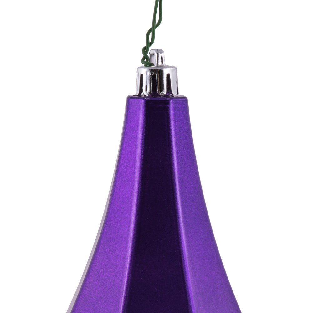 Vickerman 8" Purple Candy Finish Diamond Finial Ornament Pack of 2